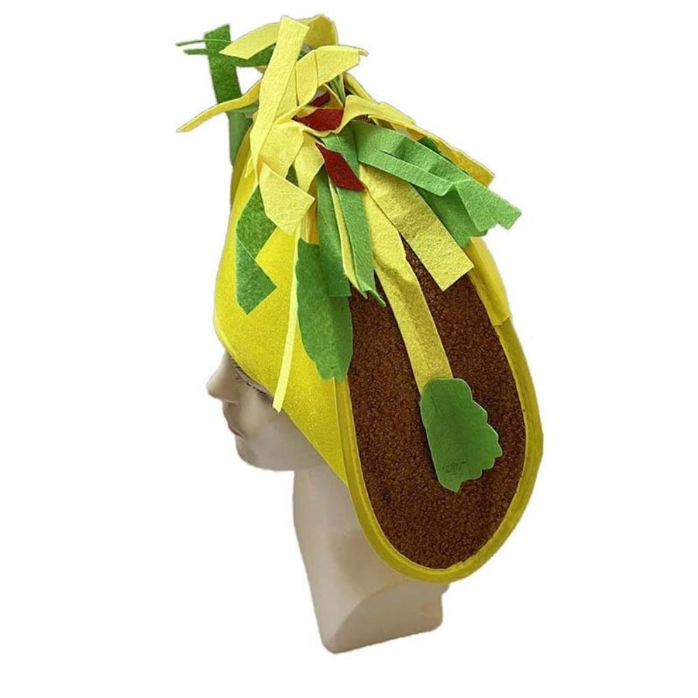 Friends Halloween French Fries Hat Funny Personalized Taco Hair Hoop Yellow Cloth Creative Pizza Hat Party