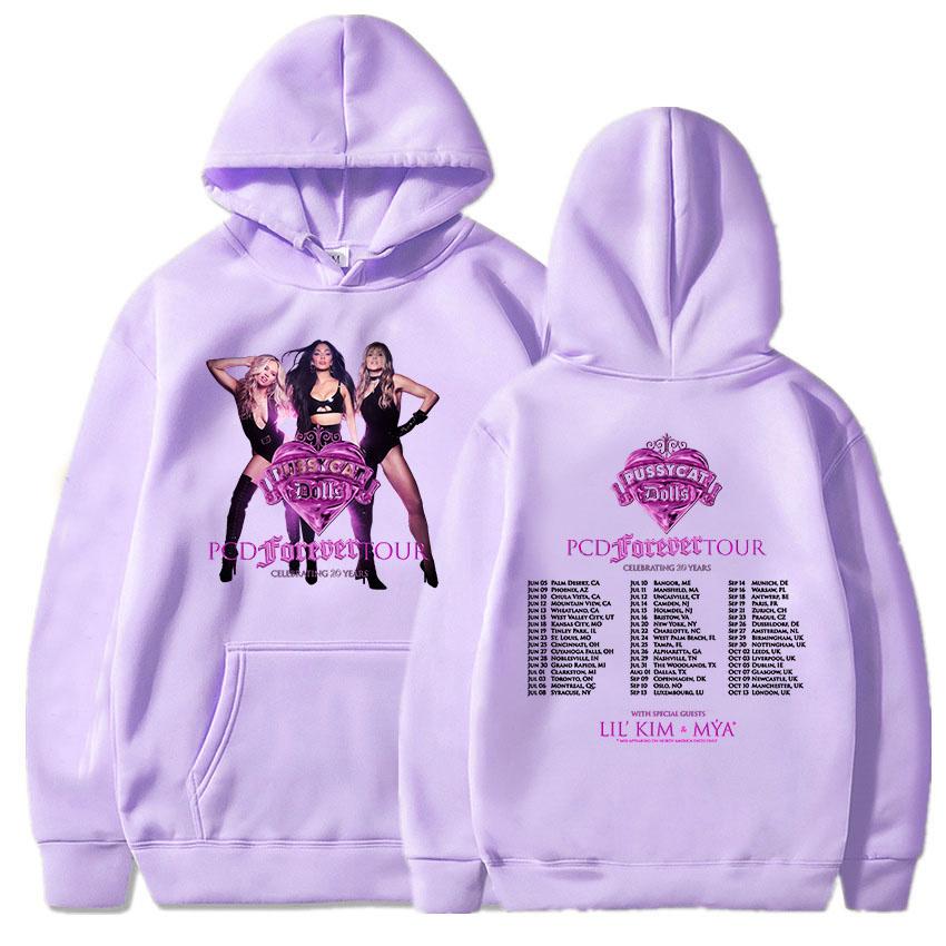 

Celebrating 20th Anniversary PCD FOREVER Tour Hoodies The Pussycat Dolls Sweatshirt Women Men Clothing Graphic Pullover XS