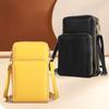 Casualowa torba na telefon komórkowy dla kobiet PU skórzane torby na ramię Crossbody wielowarstwowa torebka torebka z klapką portfel