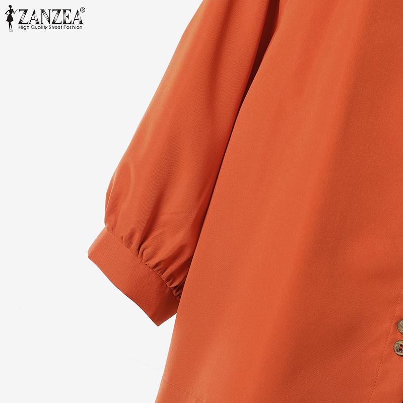 ZANZEA Women 3/4 Sleeve Blouse and Harem Pants Casual Two Piece Suit Sets