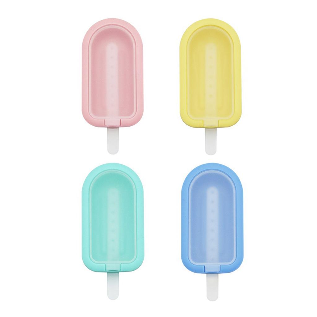 Pack Of 4 Food Grade Silicone Ice Lolly Maker with Stick Dishwasher Safe Ice Cream Moulds Popsicles Making Molds