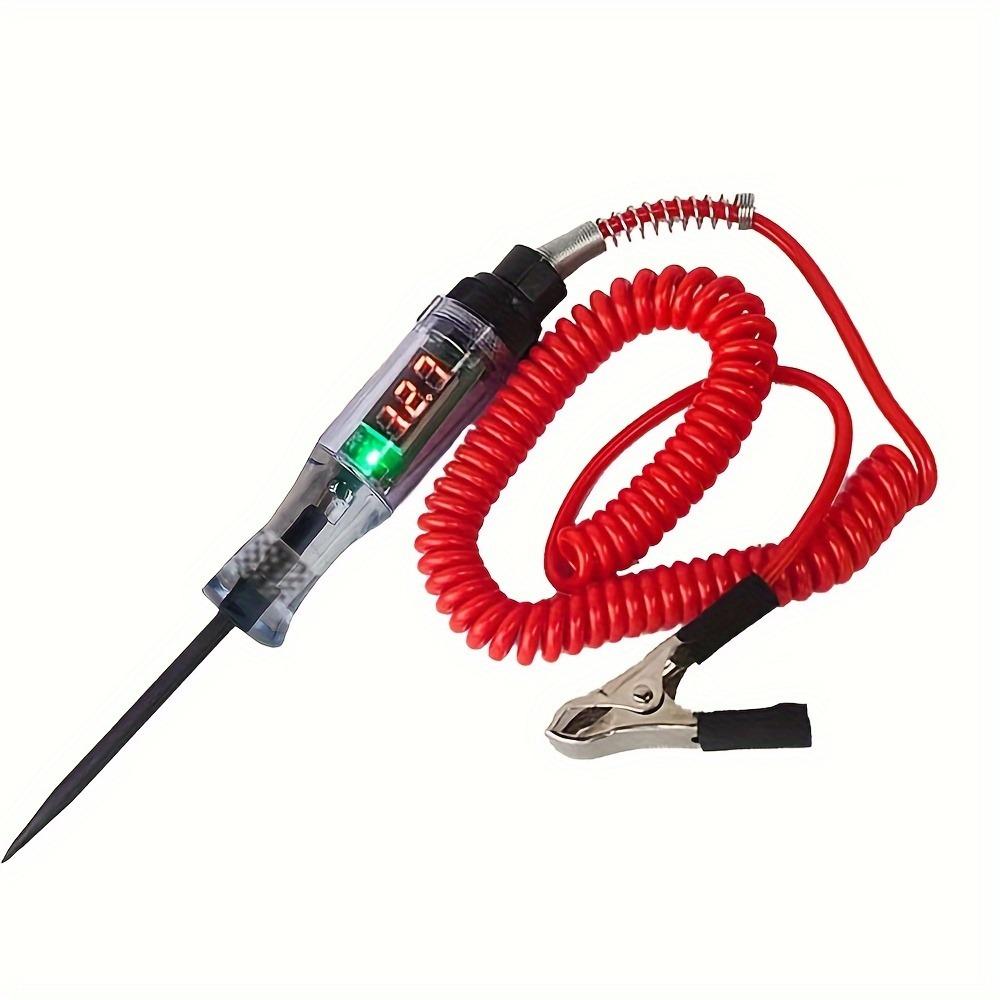 

Car Test Pen Circuit Tester, DC Truck Voltage Digital Display Long Probe Pen With Light, Automotive Diagnostic Tools Auto Repair Tool чорний