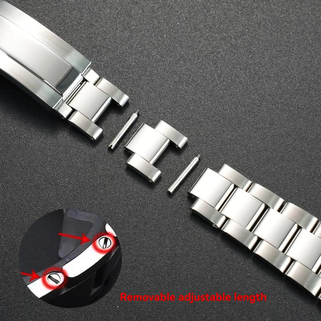 Curved End 18mm Stainless Steel Strap For Seiko No 5 SNKL43 SNKL45 SNKL47 SNK361 SNK355 SNK369 Watchband Watch Chain Accessories