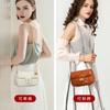 New first-layer cowhide women's bag, genuine leather commuting high-end light luxury chain messenger small square bag