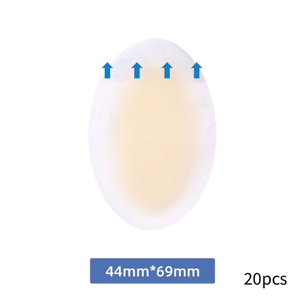 20pcs Anti Slip Heel Cushions Pads Non-Slip Inserts Hydrogel Foot Patch Oval Heel Stickers Women Men Foot Heel Care Protector