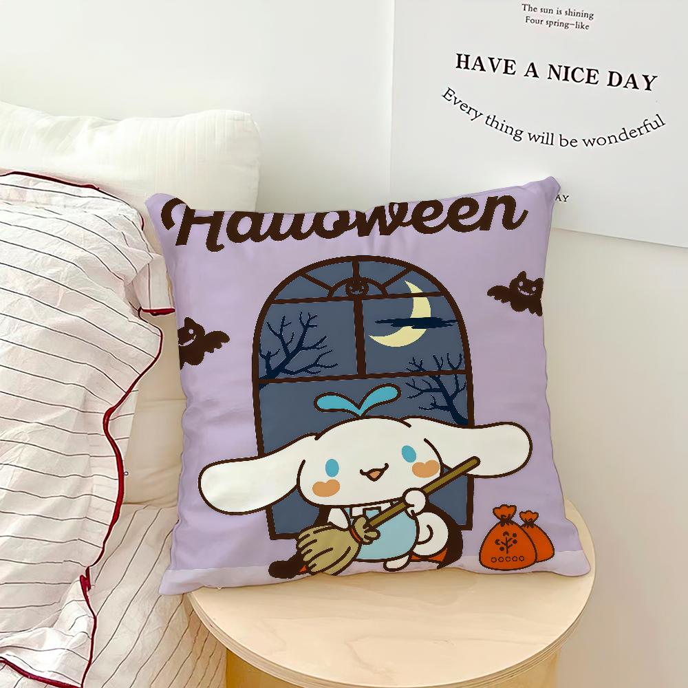 Cushion Cover Soft Pillow Art Case For Sro Sofa Living Room Halloween C-Cinnamoroll Home Kawaii Decor Protective Cartoon Covers