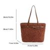 Coffee Lamb Woolen Handbag Designer Faux Fur Shoulder Bag Brown Bolsa Feminina Large Capacity Top Handle Tote Big Shopper Bags