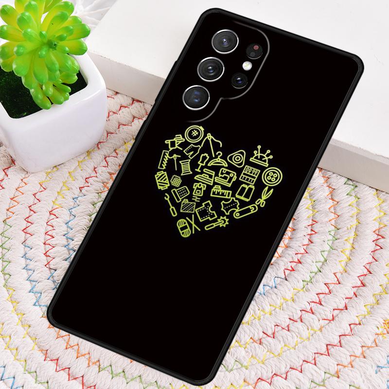 Sewing Machine Print TPU Phone Case For Samsung Galaxy Note 10 Pro S26 S25 S24 S23 S22 Ultra Plus S21 FE S20 Shockproof Cover