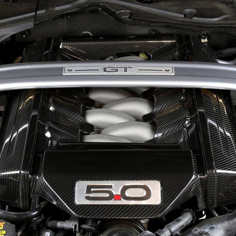 Dry Carbon Engine Cover Hood for 2015-2017 Ford Mustang 5.0