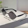 Rimless Rhombic Sunglasses Men Fashion Vintage Gradient Casual Shades Women Trendy Brand Design Outdoor Decor Sun Glasses