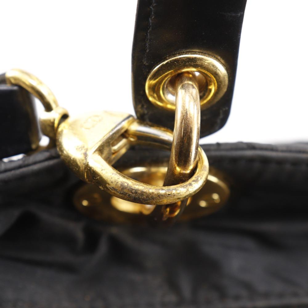 Dior Lady Dior Handbag Canage 2WAYShoulder black Nylon Women Used