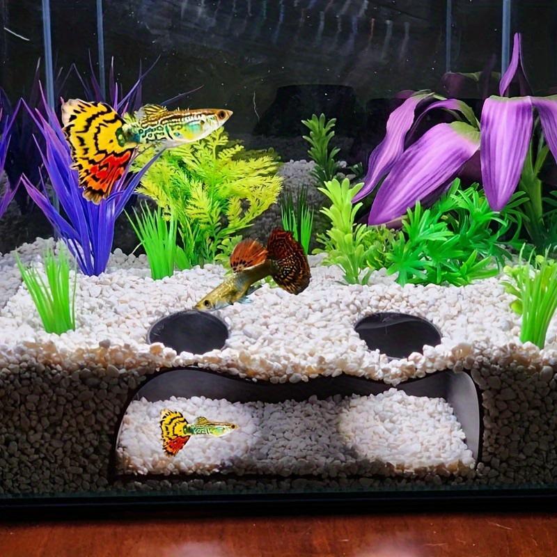 Natural Resin Aquariums Ornament Tunnel Shelter Corner Cave For Fish And Pet Fish Hideouts Fishtanks Decors