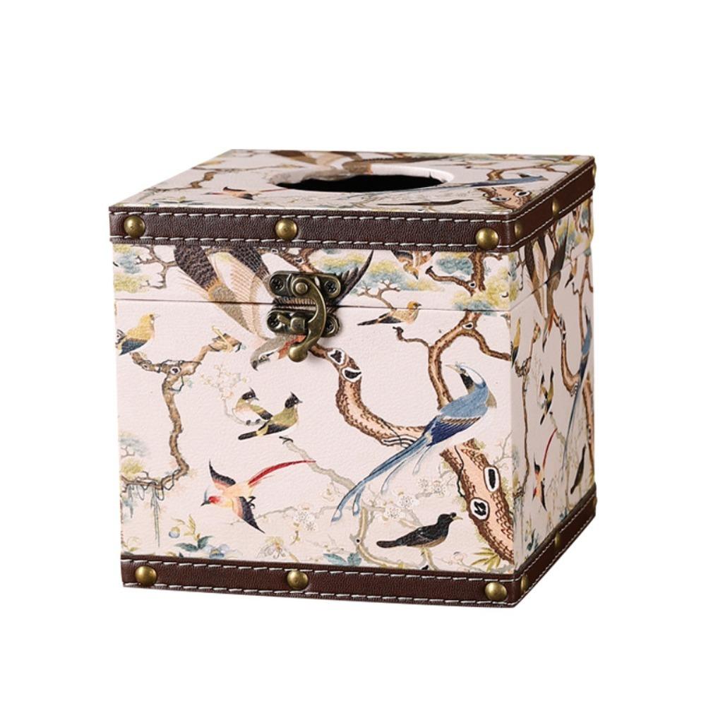 

Square Storage Box Luxury Luxury Napkin Box Creative Paper Towel Case Hotel Style 1