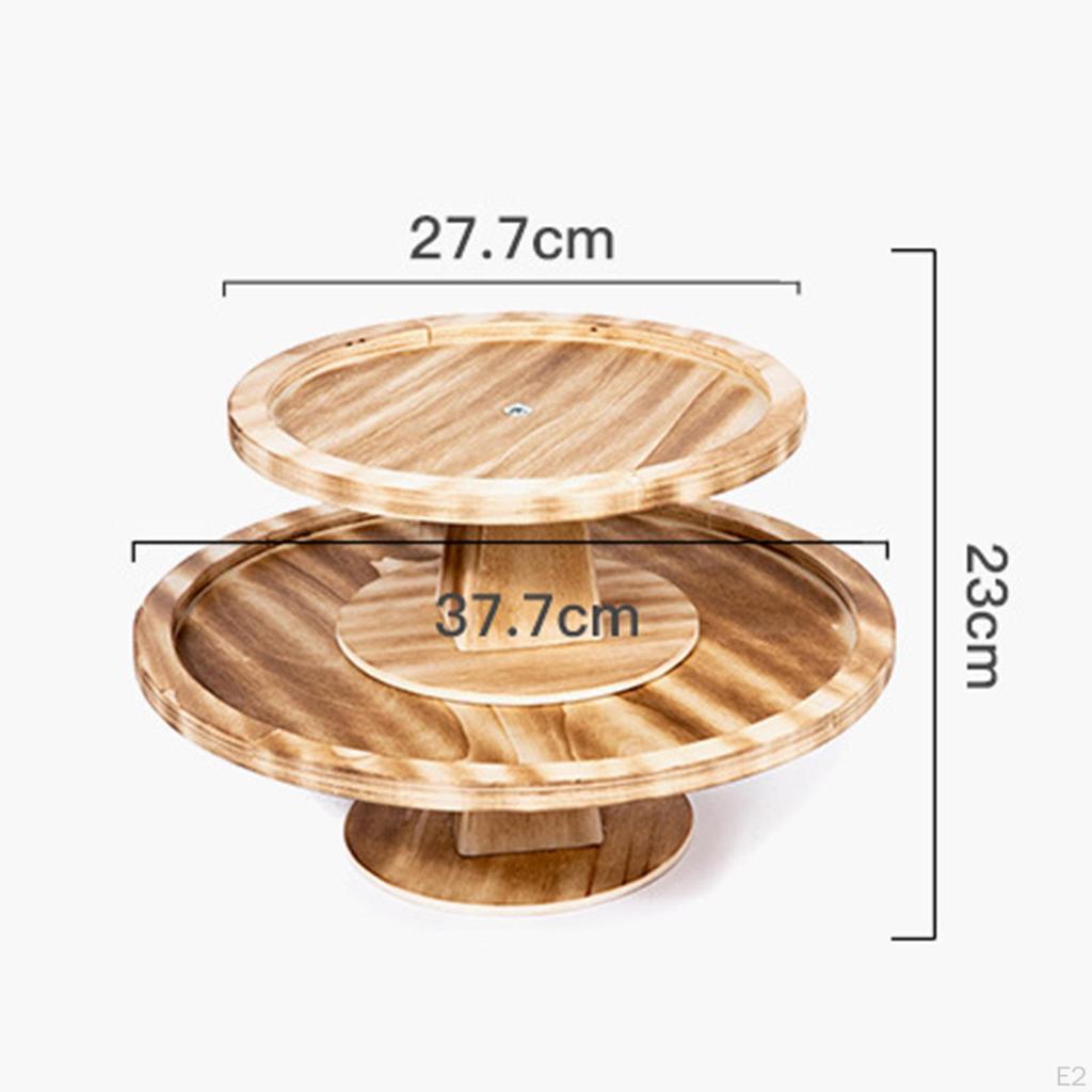 2 Tier Cupcake Stand Appetizer Dessert Farmhouse Tray Display for Candy