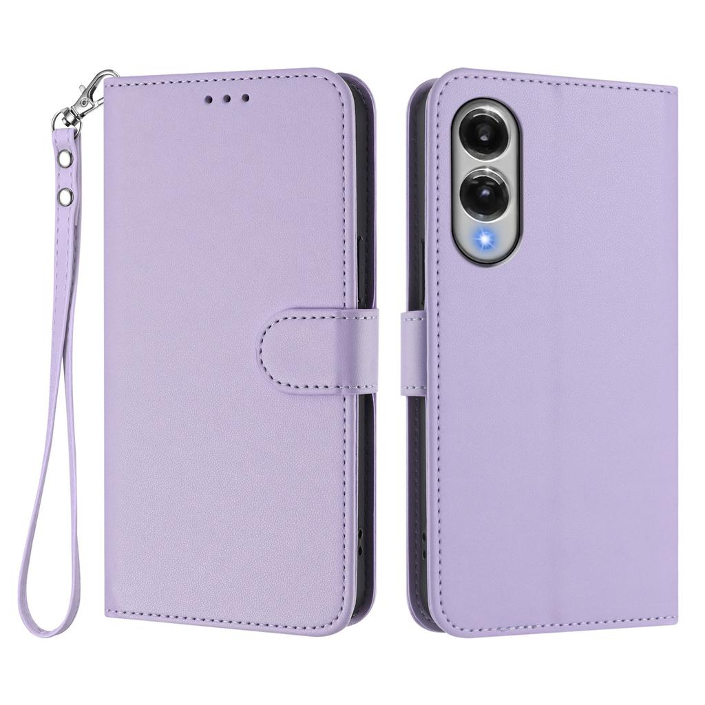 For Samsung Galaxy S25 Edge Leather Case Wallet Stand Phone Cover with Wrist Strap