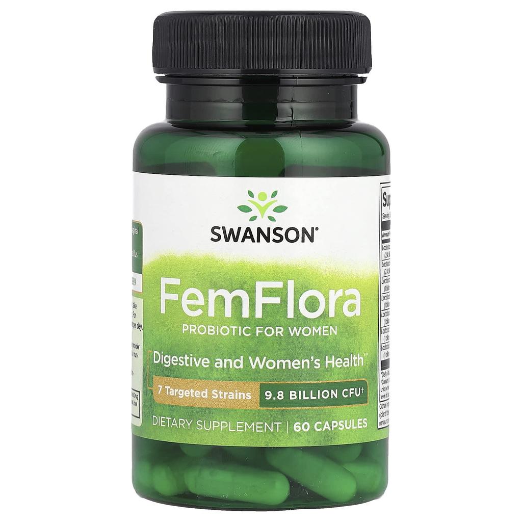 Femflora, Women's Probiotic, 9.8 Billion CFU, 60 Capsules