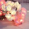 2M 1OLEDs Lights Rose Flower Fairy LED Light String Festoon Garland Lamp for Christmas Wedding Party Valentine Room Decoration