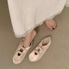Fashion SUOJIALUN 2024 Autumn Round Toe Women Flat Shoes New Brand Shallow Slip On Ladies Casual Mary Jane Shoes Soft Dress Ballerinas