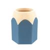 Color Pencil Head Pen Holder Student Office Study Stationery Desktop Storage Bucket Hexagonal Pen Holder Contrasting Color Induction Holder