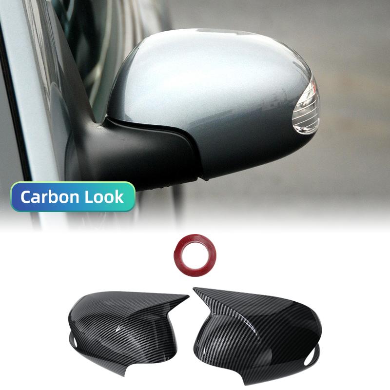 Carbon Fiber Style Black Rearview Side Mirror Cover Cap Fit For Volkswagen VW Beetle 2002-2010 Accessories