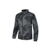 Full Print Letter Zip Collar Sports Jacket Men Jacket Black Gray Ink P224M007-03ZD