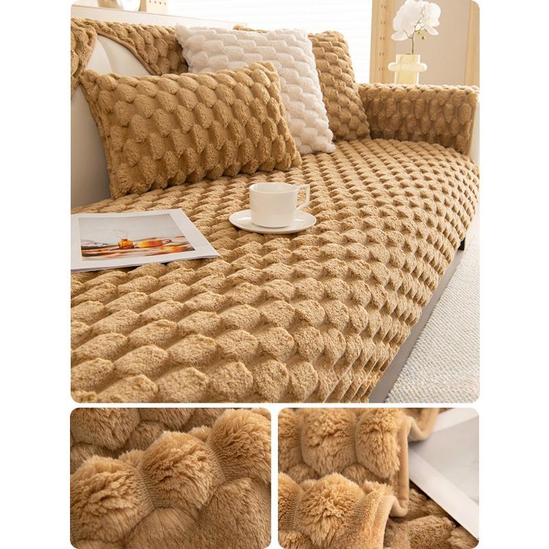 Inverno Ispessito Termico Peluche Cuscino Divano Semplice Nordico Antiscivolo Cuscini Seduta Inverno Copertura Tessuto