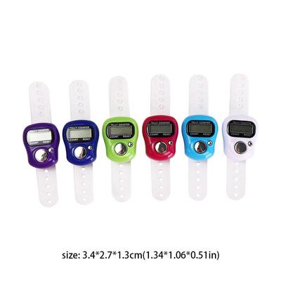 Weave Tools Mini Finger Ring Tally Counter Electronic Hand Held Knitting Row Counter Digital Stroke Counters Scoring Tool