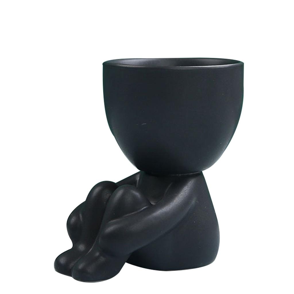 Mini-Family Flowerpot 1/5pcs Human Being Shape Ceramic Mini Desktop Pot for Succulents