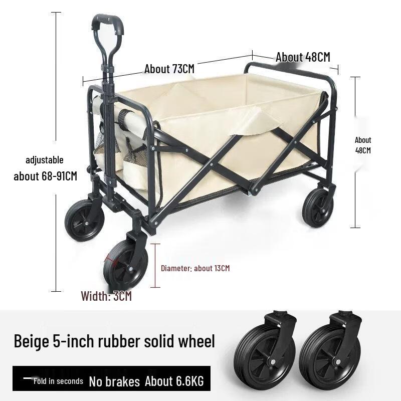 JINGRUIXIANG Folding Outdoor Camping Wagon