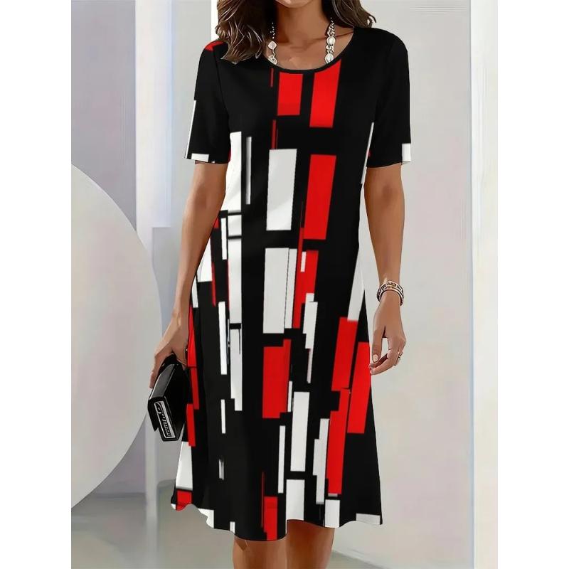 Stylish Simple Women's Dress Loose Versatile Casual Dresses