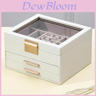 Jewelry Storage Box Pu Leather Large Capacity Organizer For Home And Travel