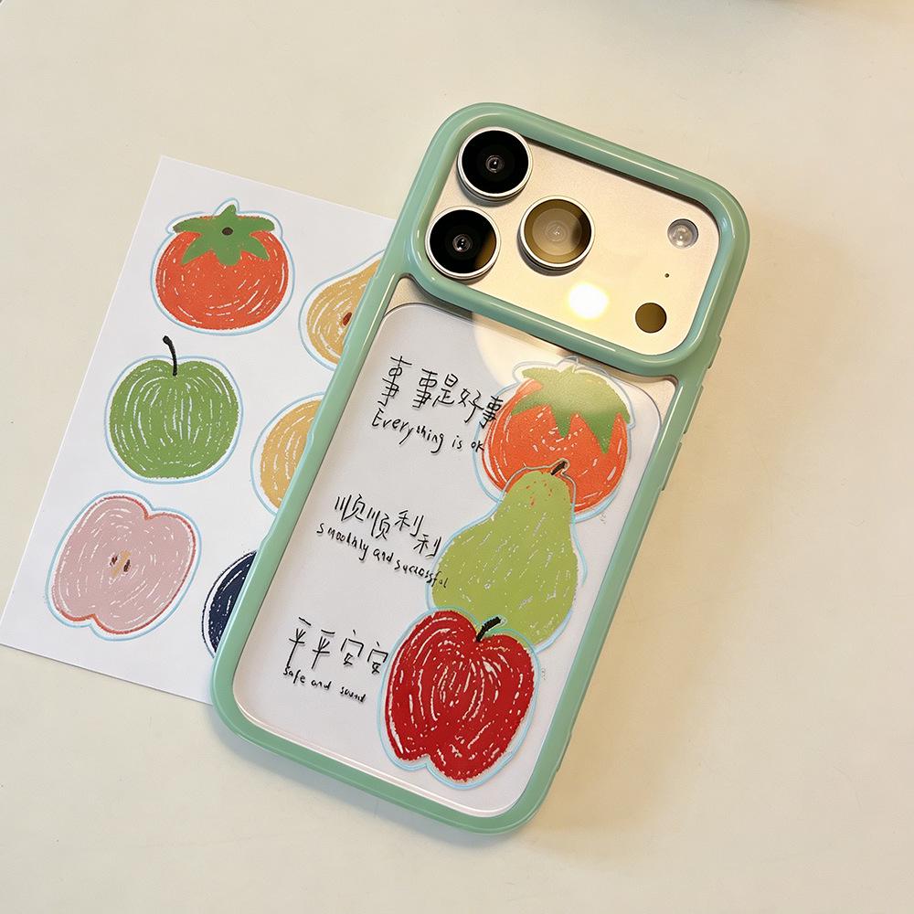 Crayon Fruit iPhone 17 Pro Drop-Proof Transparent Case for Model 14/15/16 iPhone 14 Plus