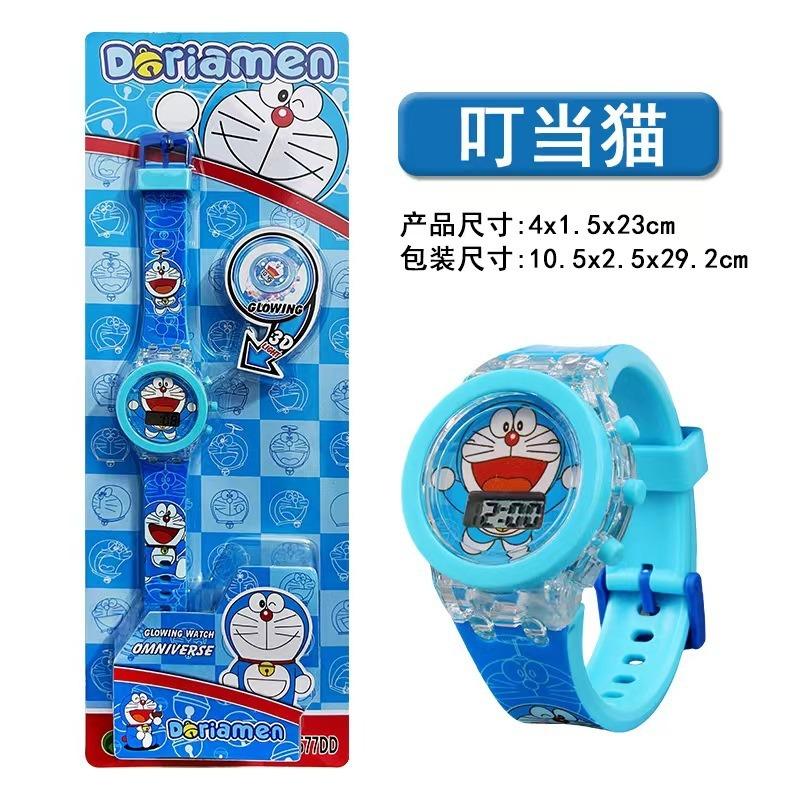 Children's luminous light-emitting primary school students cute cartoon doll electronic quartz watch kindergarten toy supply