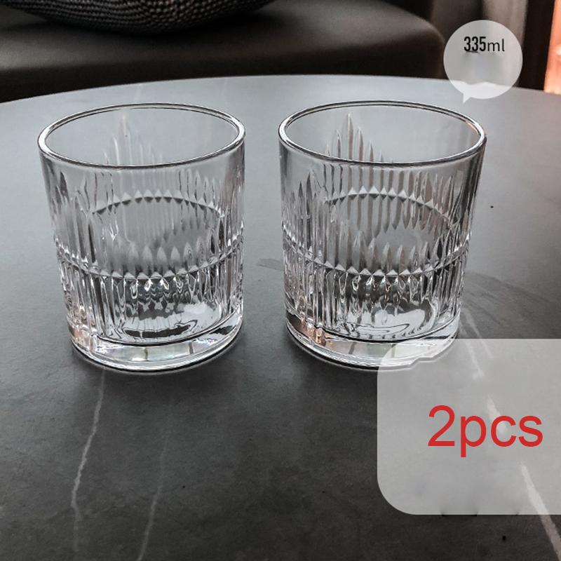 2 Stück/1 Stück Whiskeybecher 335 ml Trinkgeschirr Brandyglas Transparentes Ausländisches Weinglas Cocktailglas für Bar Zuhause Weingeschirr Bierglas