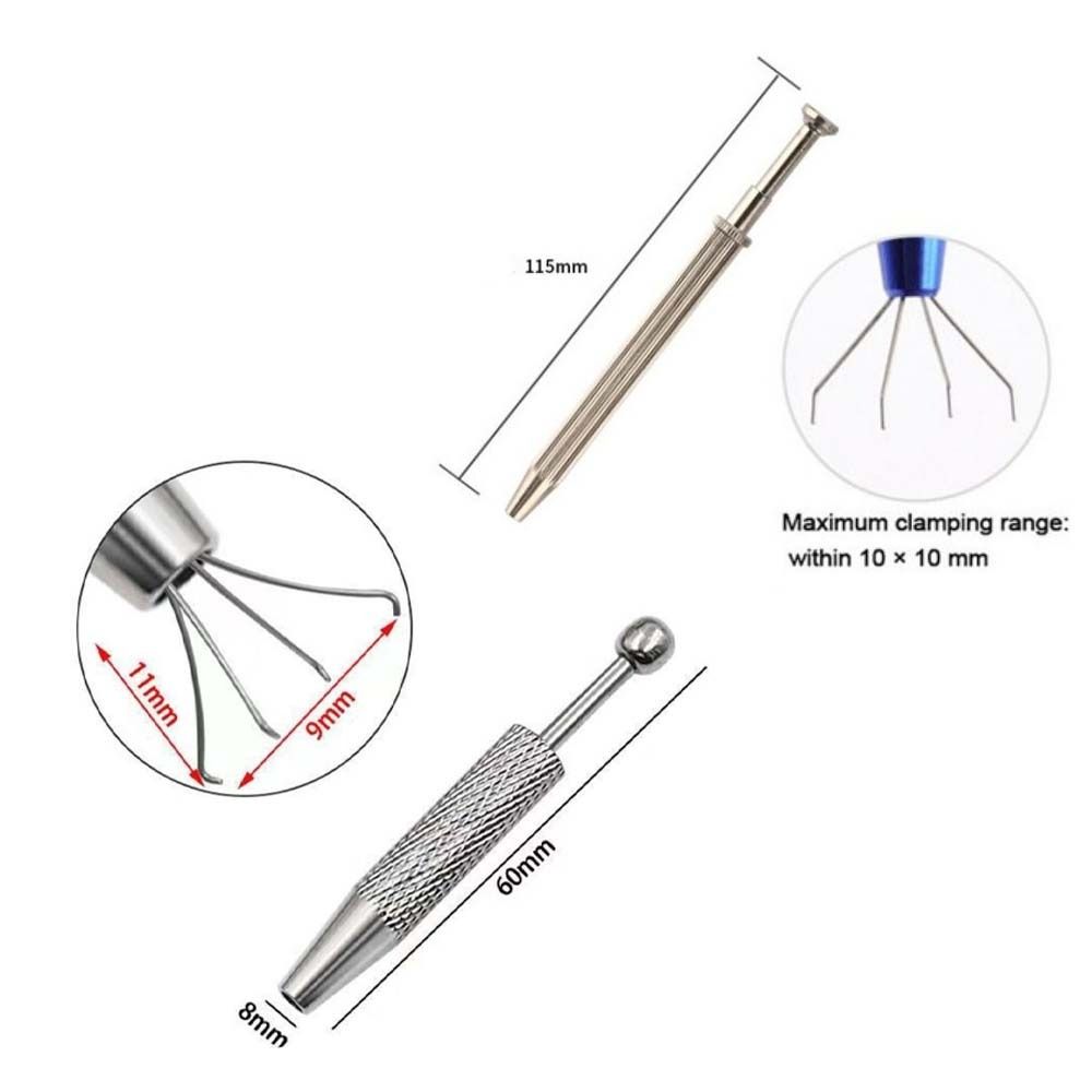 Slender Four-claw Clip Convenient IC Extractor Pickup Gem Clamp Gripper  Grab Chip