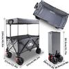 TMZ Carry Wagon Freestanding Storage Compact Load Capacity 120kg Convergence Type 130L Large Capacity Folding Outdoor Wagon Carry Cart Camping Cart