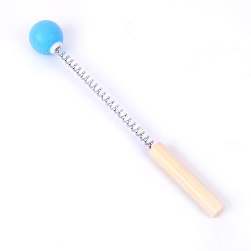 Spring Massage Hammer with Wood Handle - Back & Meridian Tapping Stick for Elders
