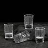 12pcs Set 20ml Fashion Spirits Cup Set Striped Small Wine Glass Transparent Creative Brandy Liquor Goblet Household SGlass