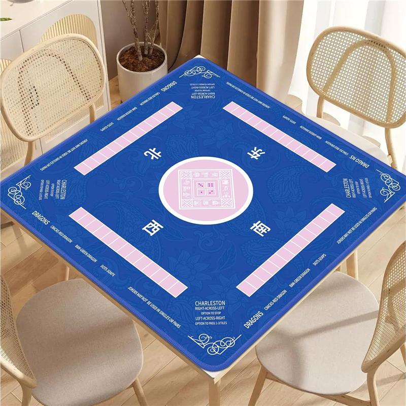 80x80cm Large Mahjong Mat Anti-slip Noise Reduction Toard Game Table Mat Mahjong Tablecloth For Party Multiplayer Games