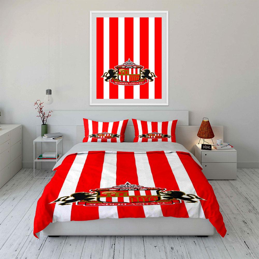 Red-and-white stripes, Sunderland AFC. Bedding sets Duvet cover sets Duvet covers Pillowcases(1*Duvet Cover 2*Pillowcases without duvet insert)