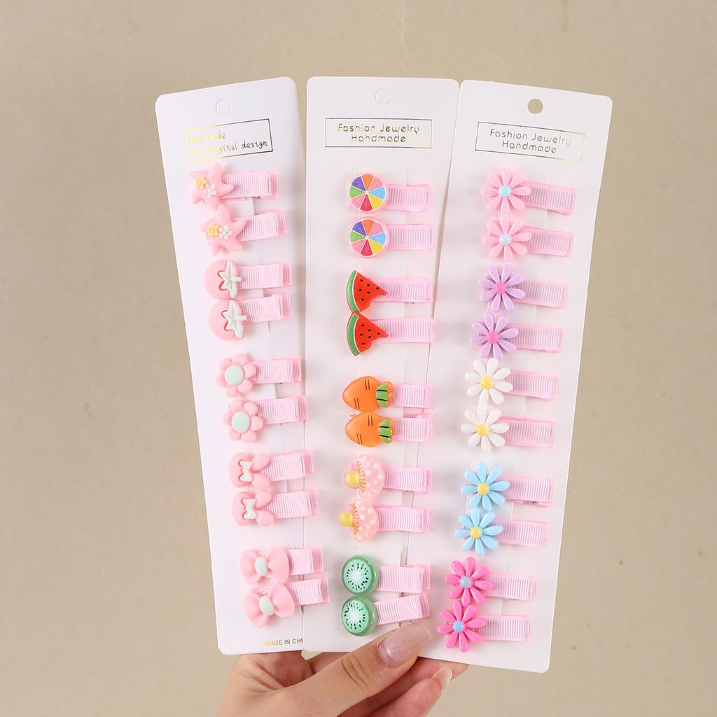 30Pcs Set Baby Hair Clips Cartoon Bows Flower Girls Hairpins Sweet Children Clips Barrettes Baby Hair Accessories