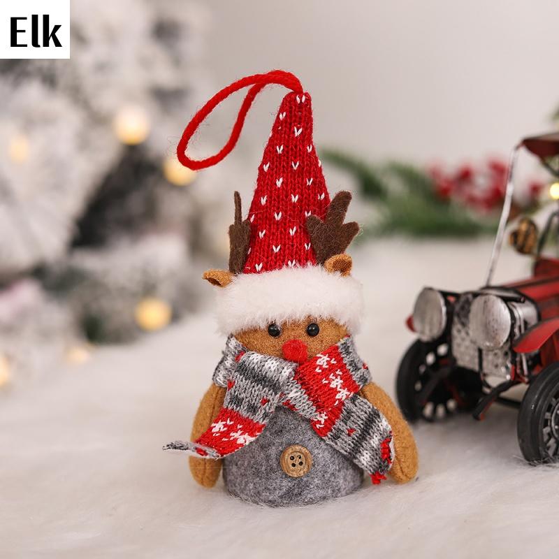 New 3-1PC Small Christmas Glowing Gnome Doll Santa Claus Snowman Elk Doll Home Decor Tree Pendant New Year Ornaments Xmas Gifts