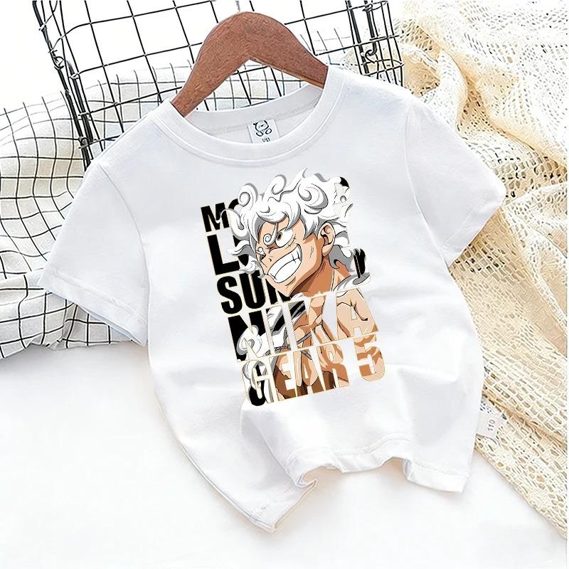 One Piece Kinder T-Shirt Anime Zoro- Cartoon Niedlicher Druck Baumwolle Junge Kleinkind T-Shirts Streetwear Lässig Kurzarm Kinderkleidung Oberteile