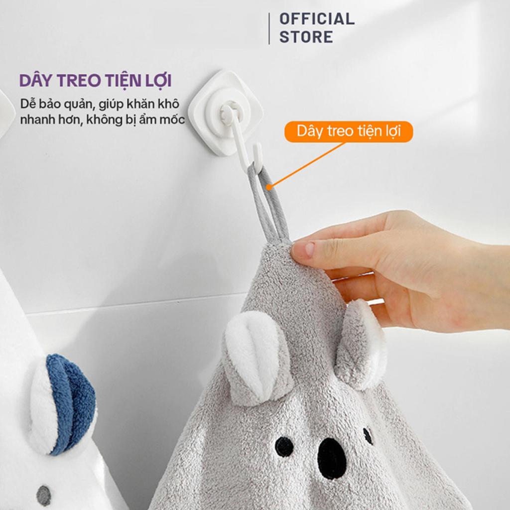 Kids Hand Towel Cartoon Animal Bathroom Hand Towel Kids Bathroom Towels Water Absorbent Hangings Hand Towels Fast Drying Towel
