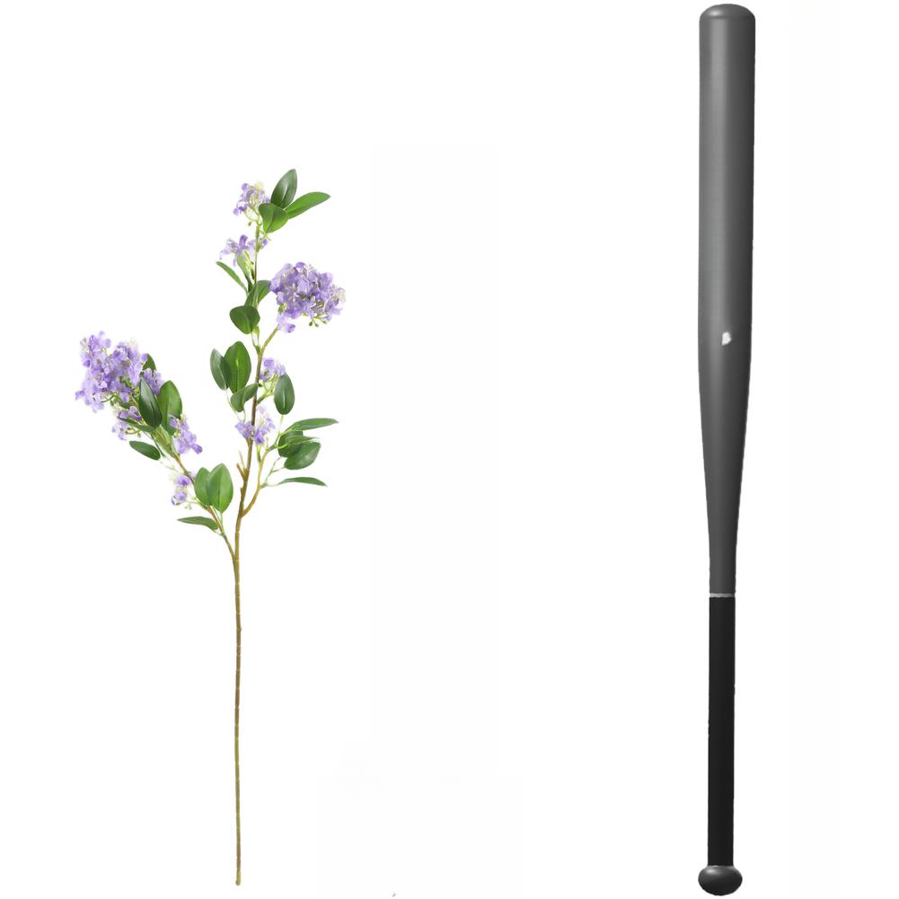 Single Stem Lilac Artificial Silk Flower for For Living Room Home Decor Office Desk TV Stand Floral Arrangement Photography Prop
