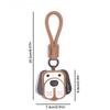 Lovely Puppy Key Chains Durable Strap High Quality PU Cartoon Dog Pendants Woman's Handbag Ornaments