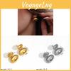 Boucles d'oreilles pendantes modernes en acier inoxydable à motif ovale, parfaites au quotidien.