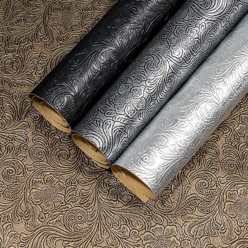50x138CM Pteris Pattern Wallpaper Self-Adhesive Leather Repair Subsidy Handmade DIY Bedside Sofa Car Interior Repair Sticker