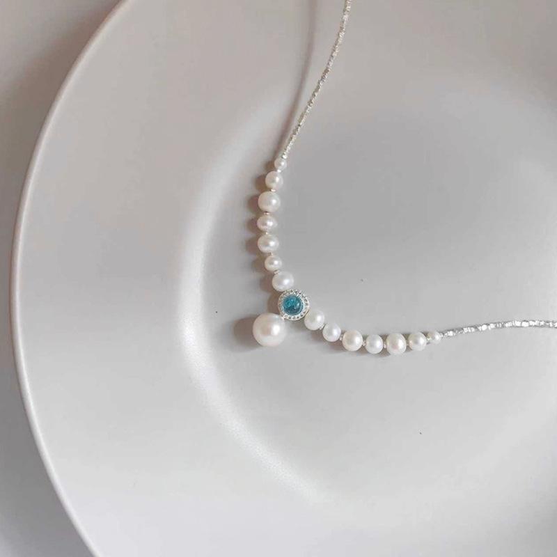 Aquamarine Elegant High-End Sunset Party Necklace for Women (2025 Style)