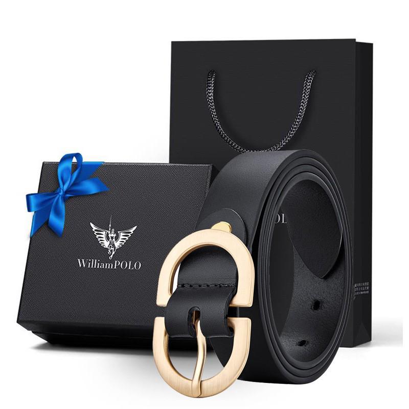 King Paul Damengürtel aus zweilagigem Rindsleder mit Dornschließe